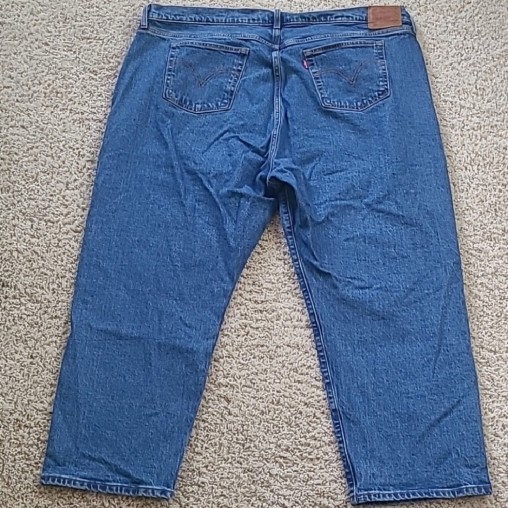 Levi's 501 Original Fit Jeans Plus Size 22W High Rise Button Fly Blue Classic - Picture 4 of 14